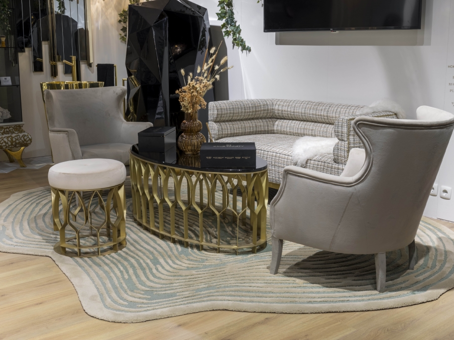 Nature-Inspired Living Room With Loode&nbsp;Rug by Rug'Society