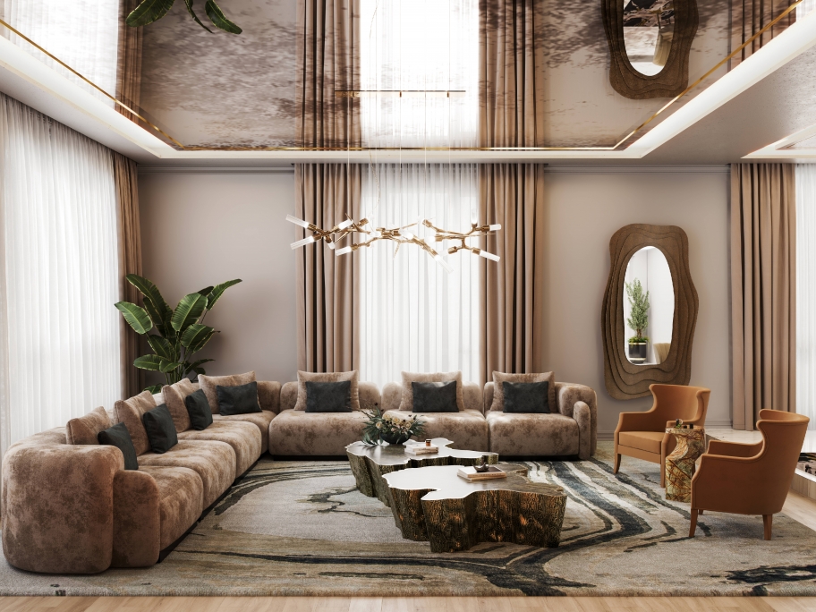 Nature Inspired Living Room With The Agatha&nbsp;Rug by Rug'Society