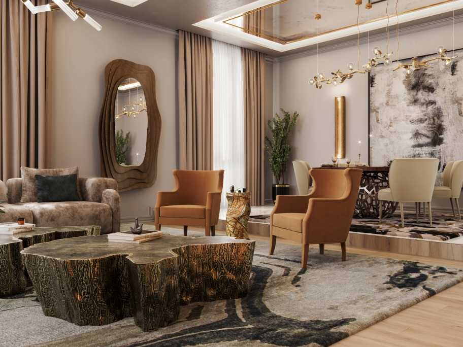 Nature Inspired Living Room With The Agatha&nbsp;Rug by Rug'Society