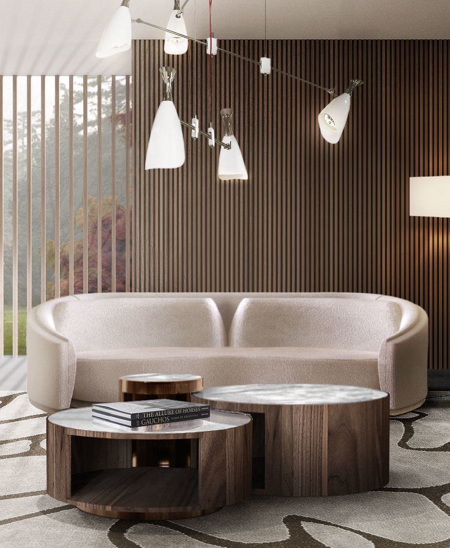 Neutral-Colored Living Room With Cell Neutral&nbsp;Rug by Rug'Society