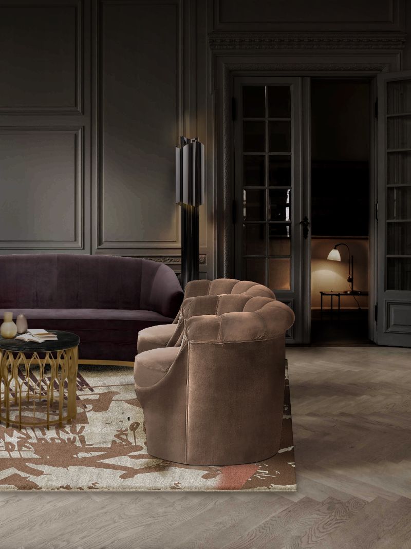 Neutral Tones Living Room With Graff&nbsp;Rug by Rug'Society