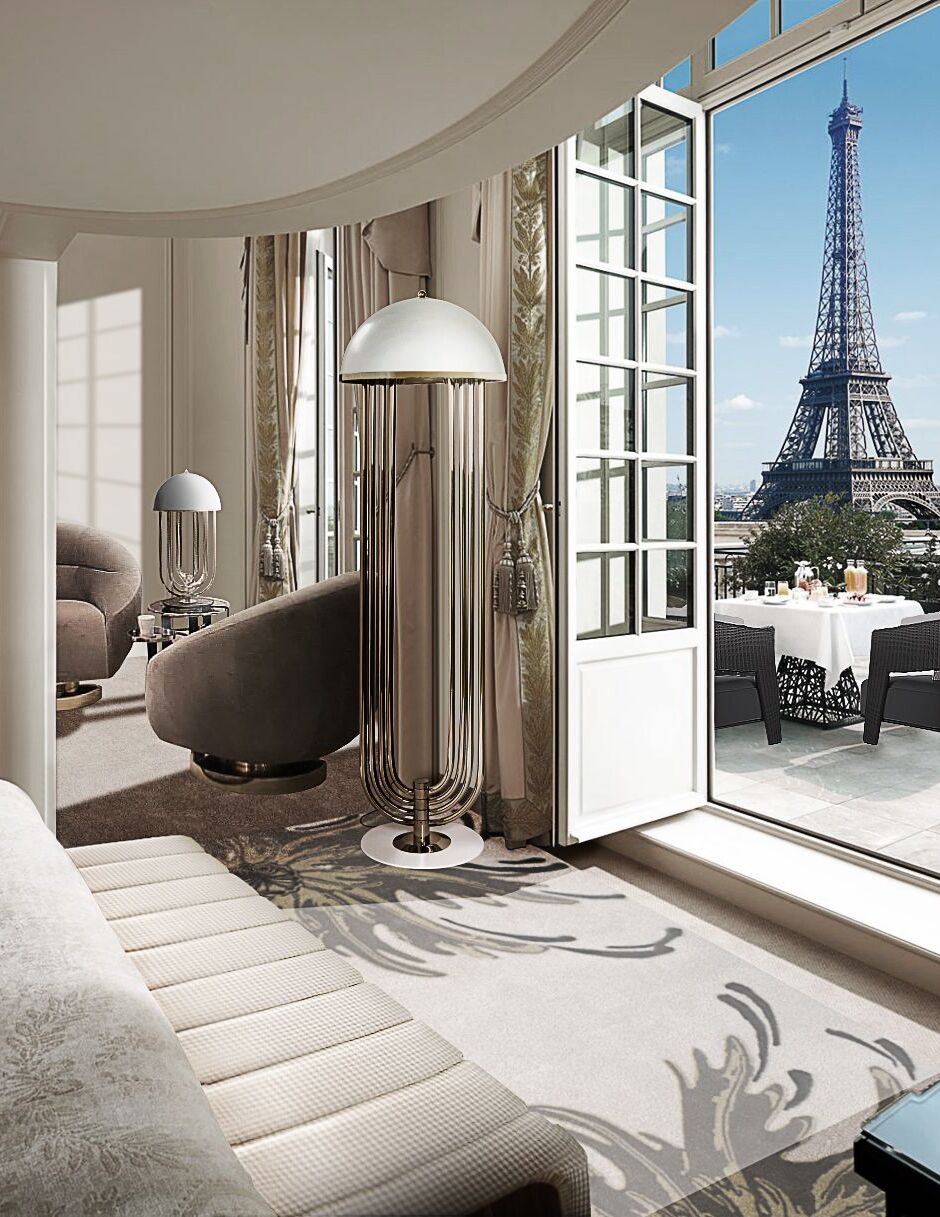 Parisian Hotel Bedroom With Neptuno&nbsp;Rug by Rug'Society