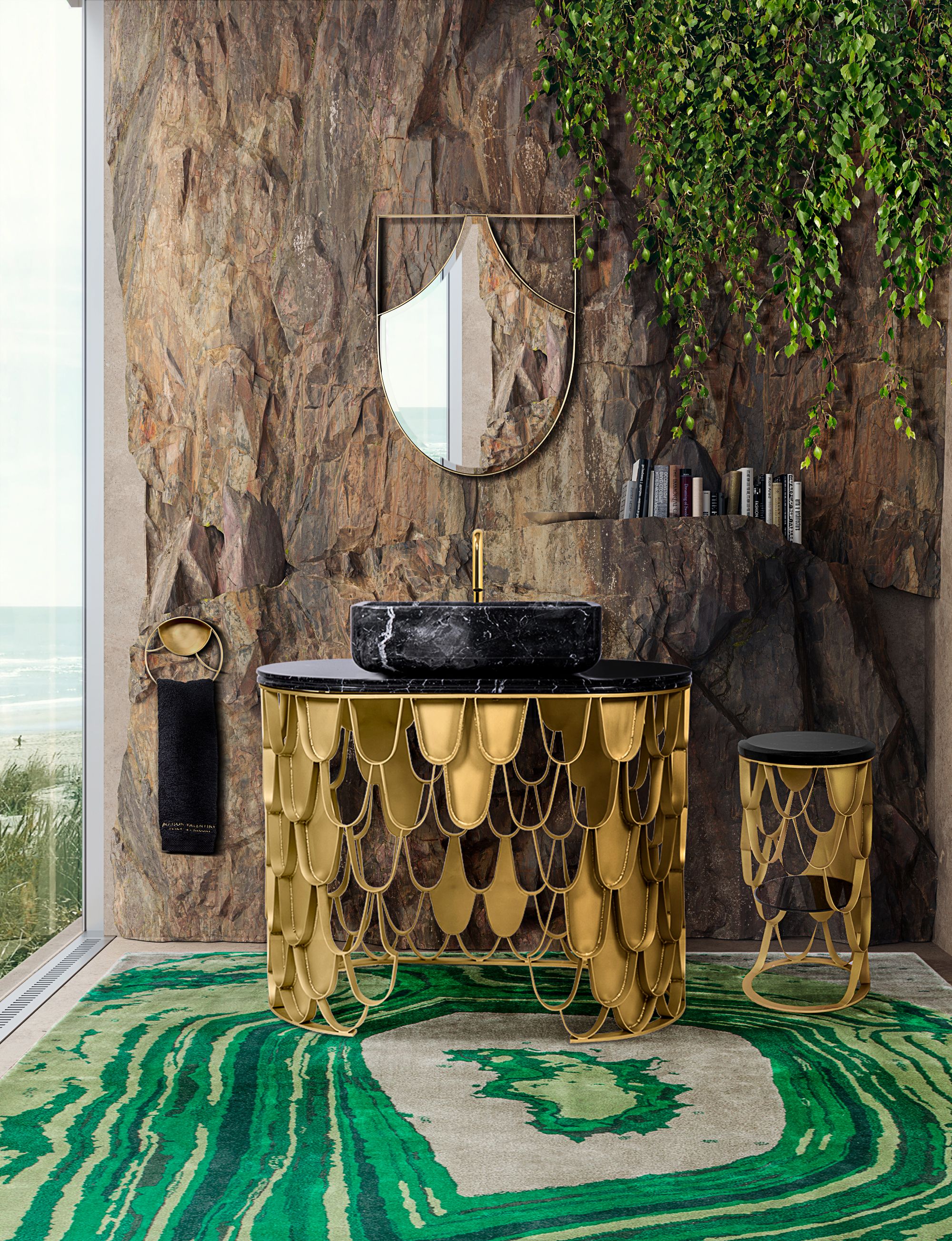 Relaxing Bathroom With Biophilic&nbsp;Inspirations by Rug'Society