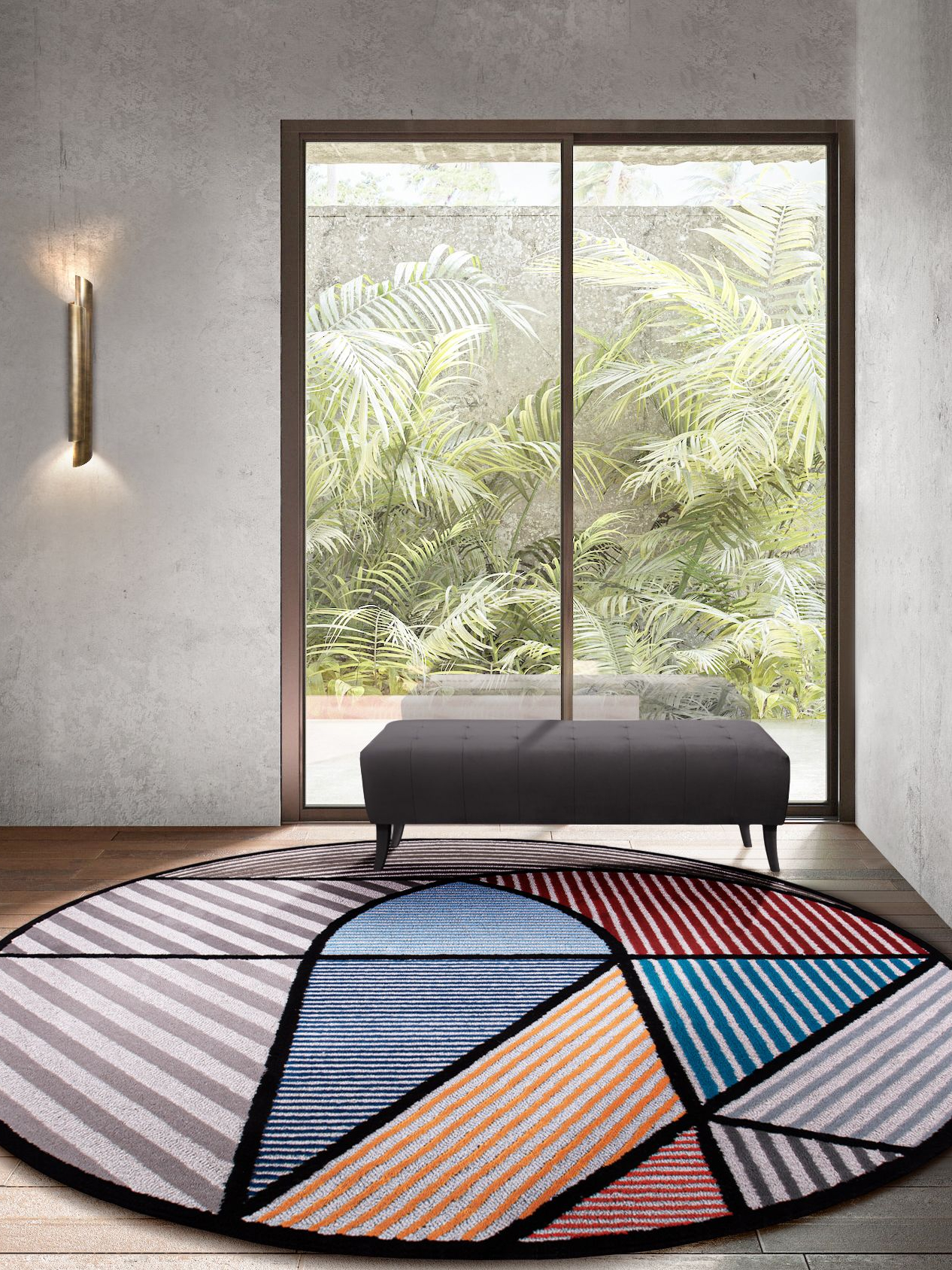Relaxing Reading Corner with Eclectic Geometric Lola&nbsp;Rug by Rug'Society