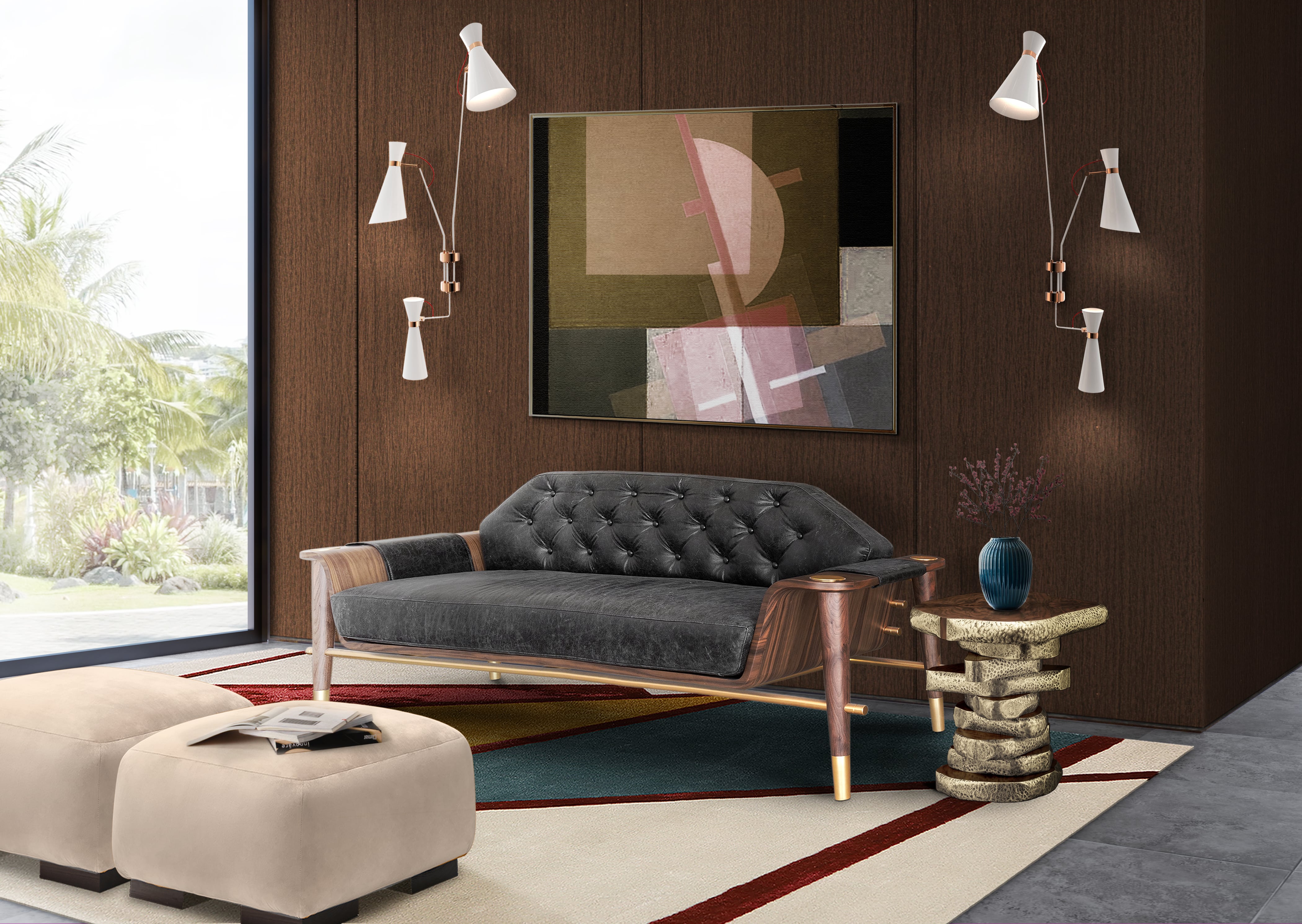 Rug'Society Eclectic BAUHAU Living&nbsp;Room by Rug'Society