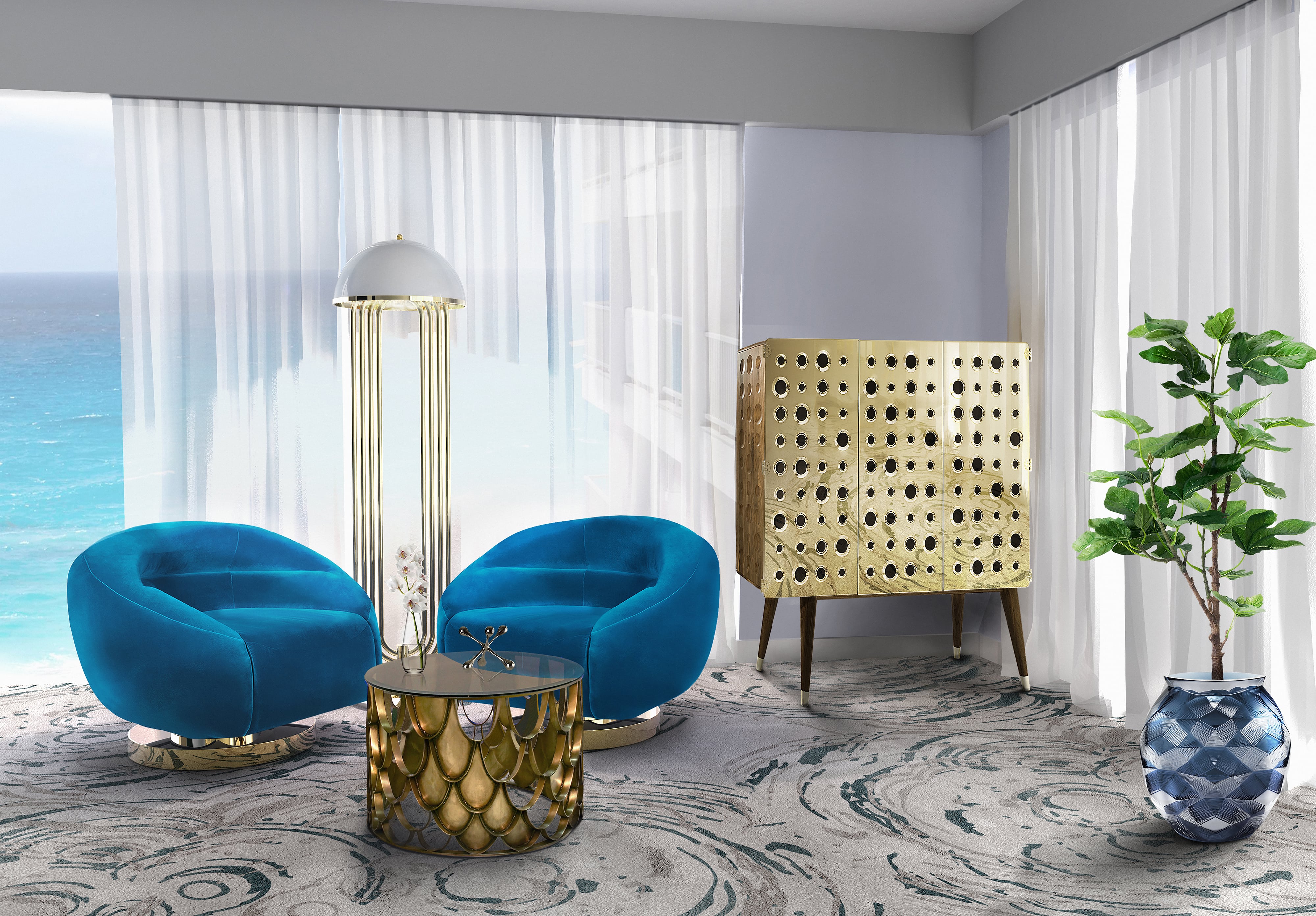 Rug'Society MERFILUS Living Room&nbsp;Interior by Rug'Society
