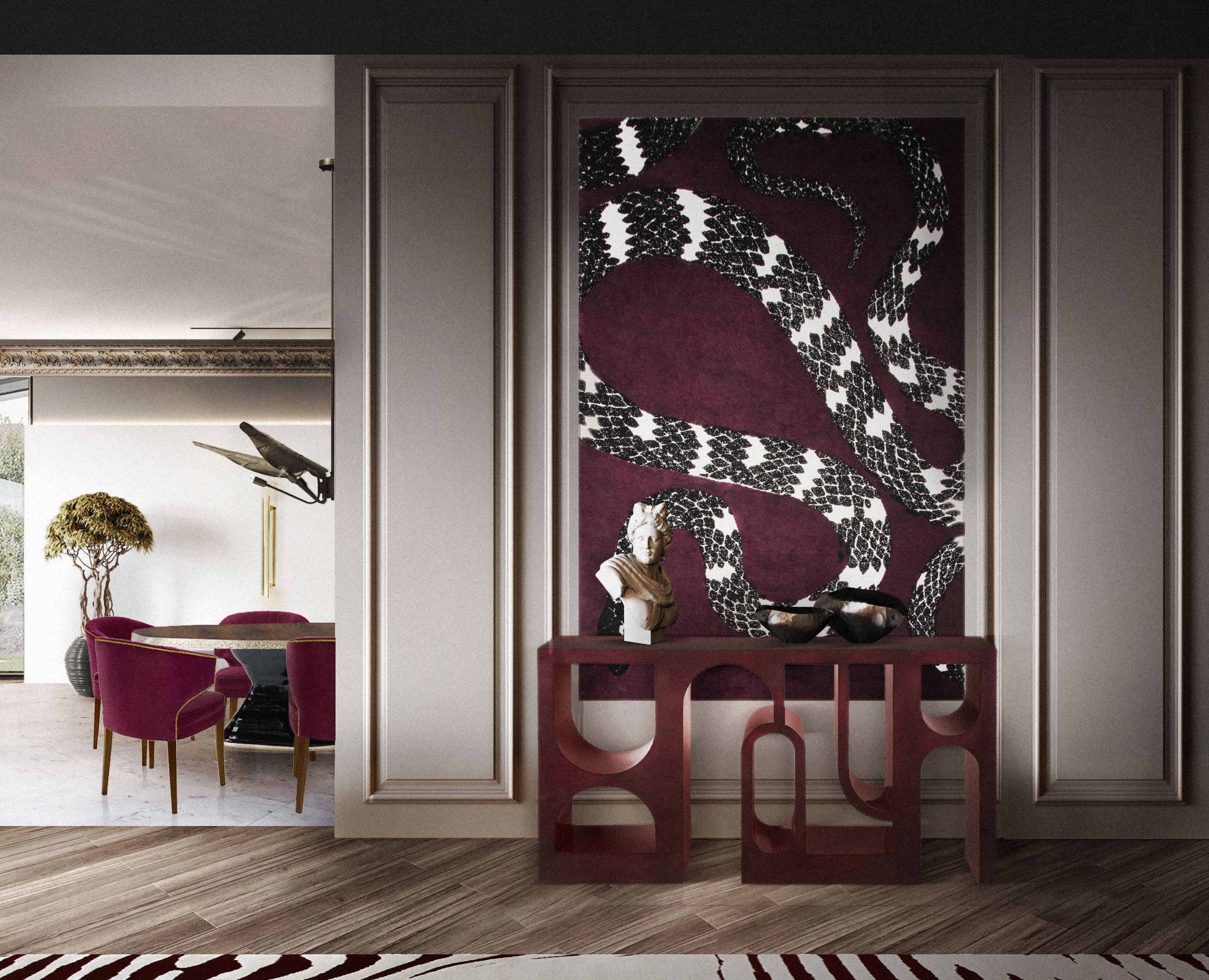 Rug'Society Powerful Hallway with SNAKE 8&nbsp;Rug by Rug'Society