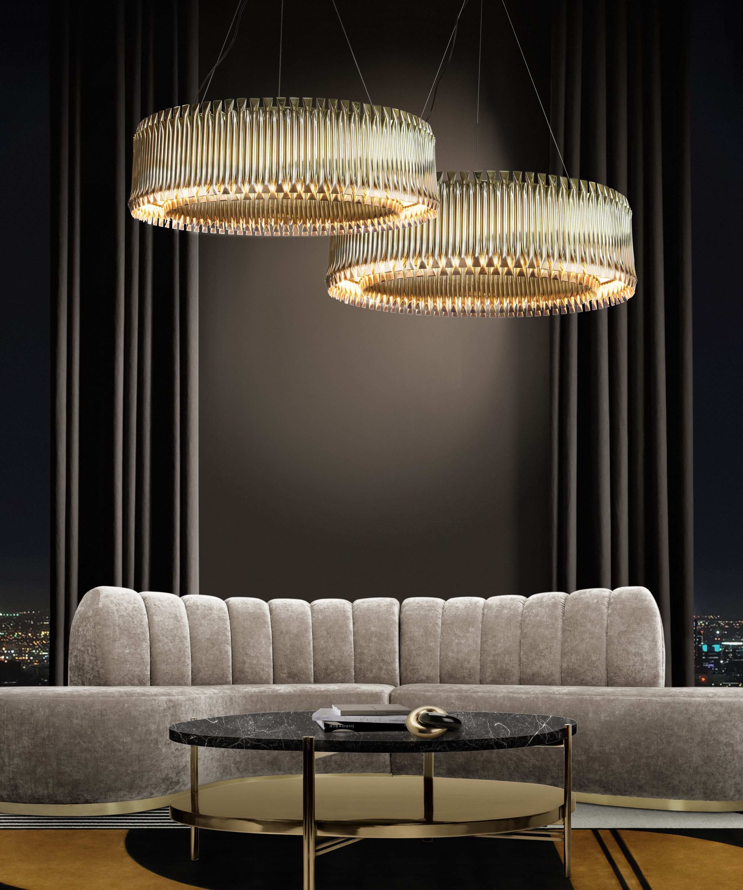 Strong Living Room With Antelope Geometric&nbsp;Rug by Rug'Society