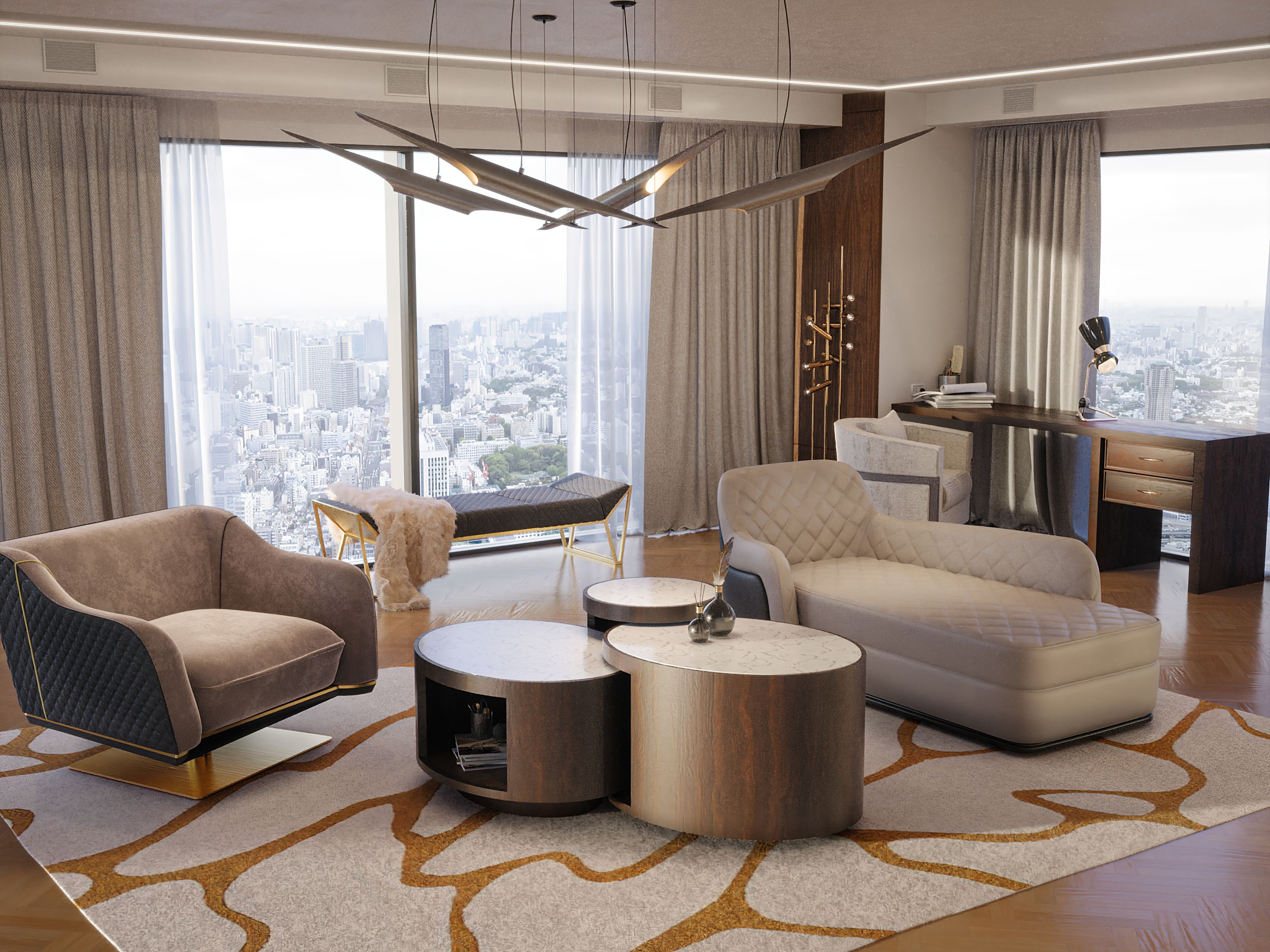 Stunning and Luxurious Office With Cell Elegant&nbsp;Rug by Rug'Society