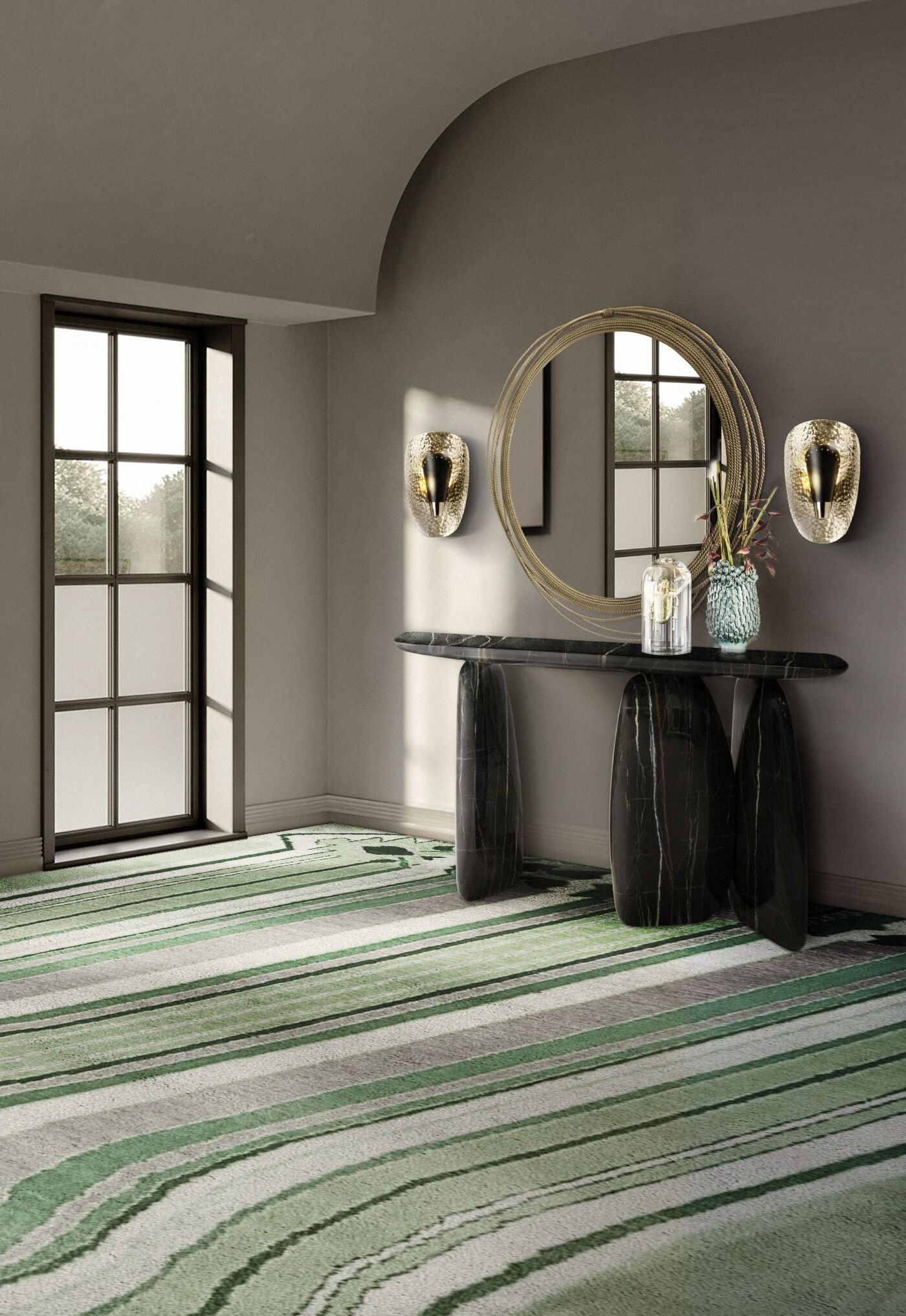 Super Light Hallway With Royalis Classic&nbsp;Rug by Rug'Society