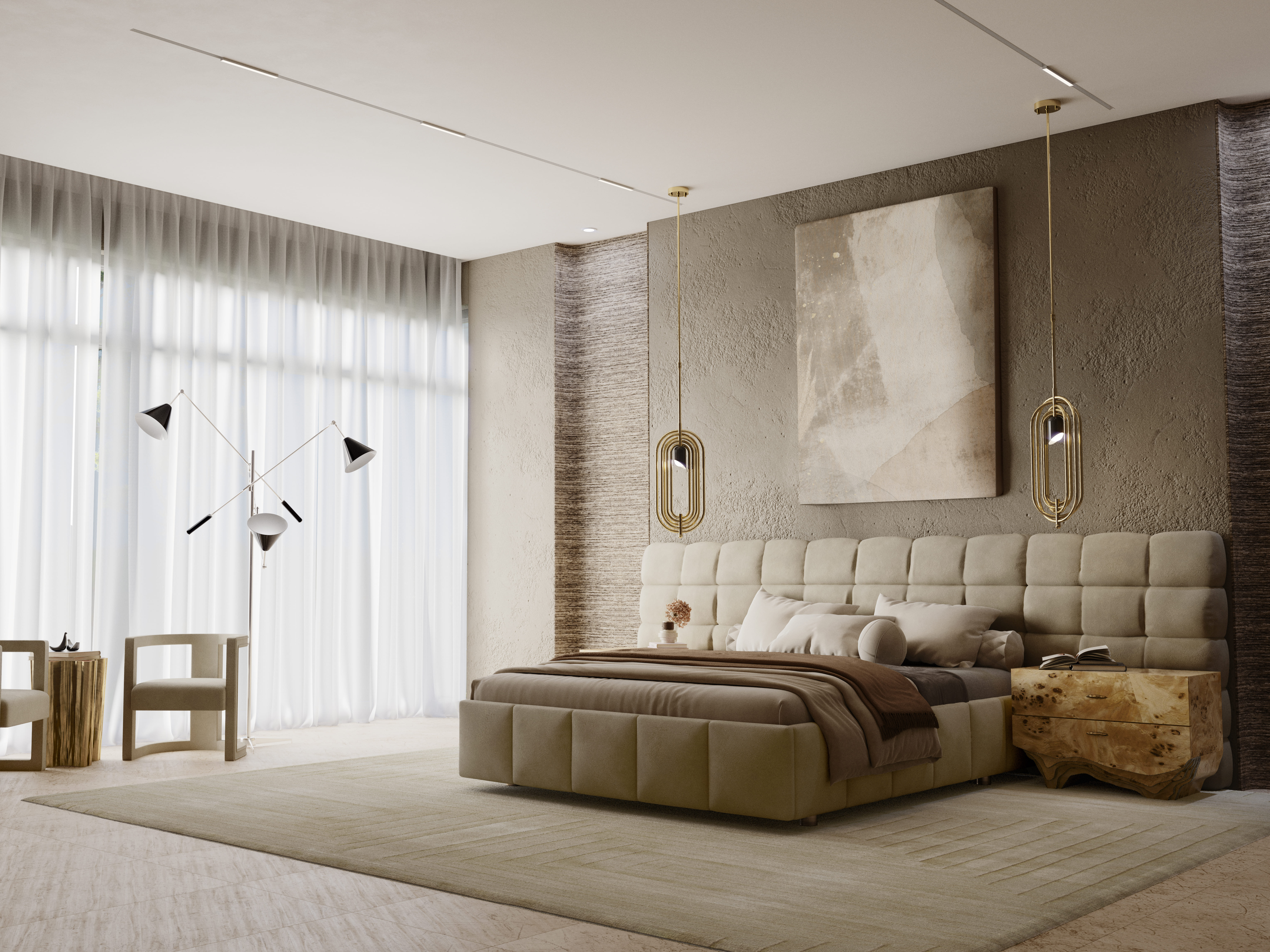 The White Garden Rug Defining a Luxury&nbsp;Bedroom by Rug'Society
