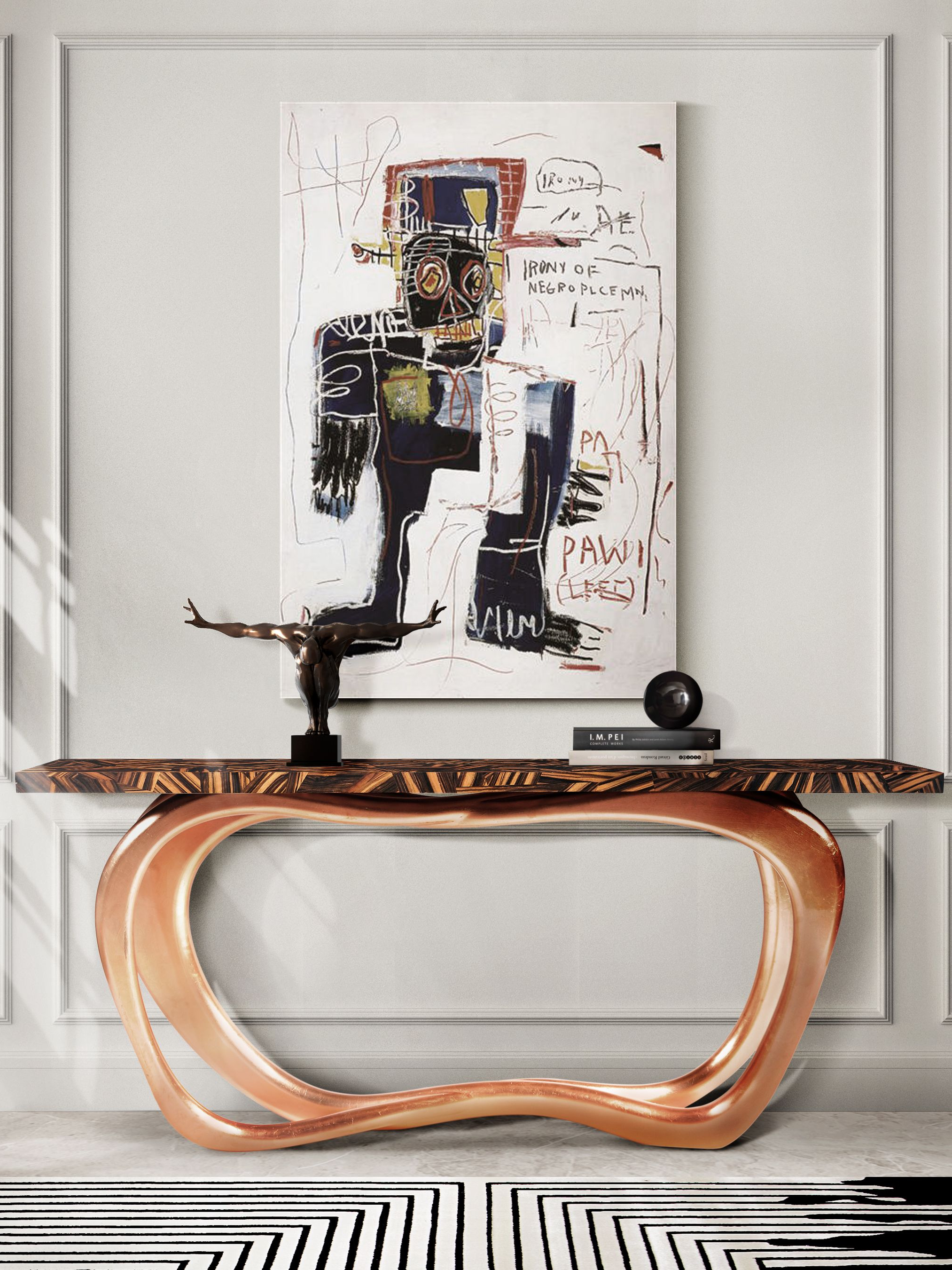 Unique Hallway Design with the Valencia&nbsp;Rug by Rug'Society