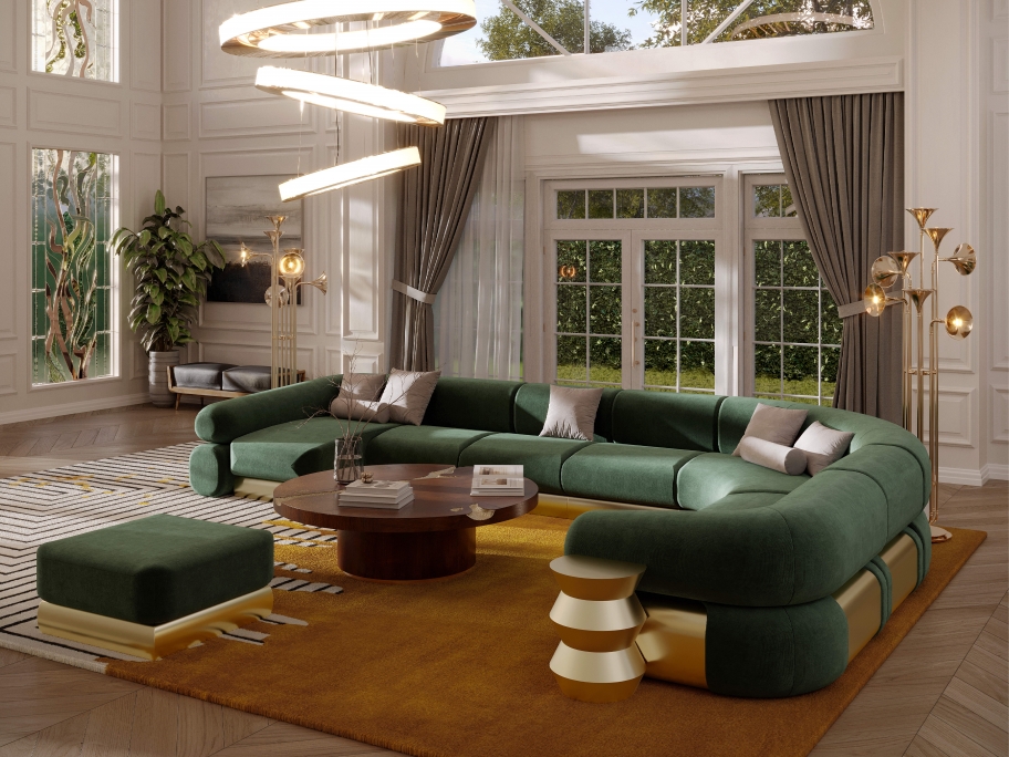 Vibrant Sophisticated Living Room With Valencia&nbsp;Rug by Rug'Society