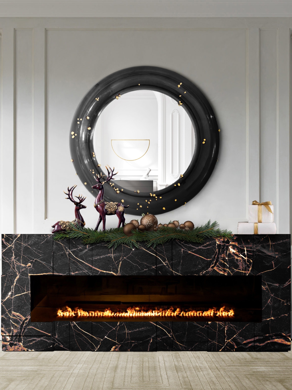 Warm Living Room Decor With White Garden&nbsp;Rug by Rug'Society