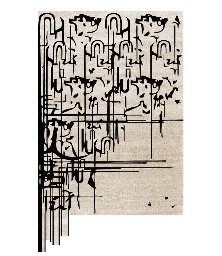 Black Ink Rug by Rug'Society
