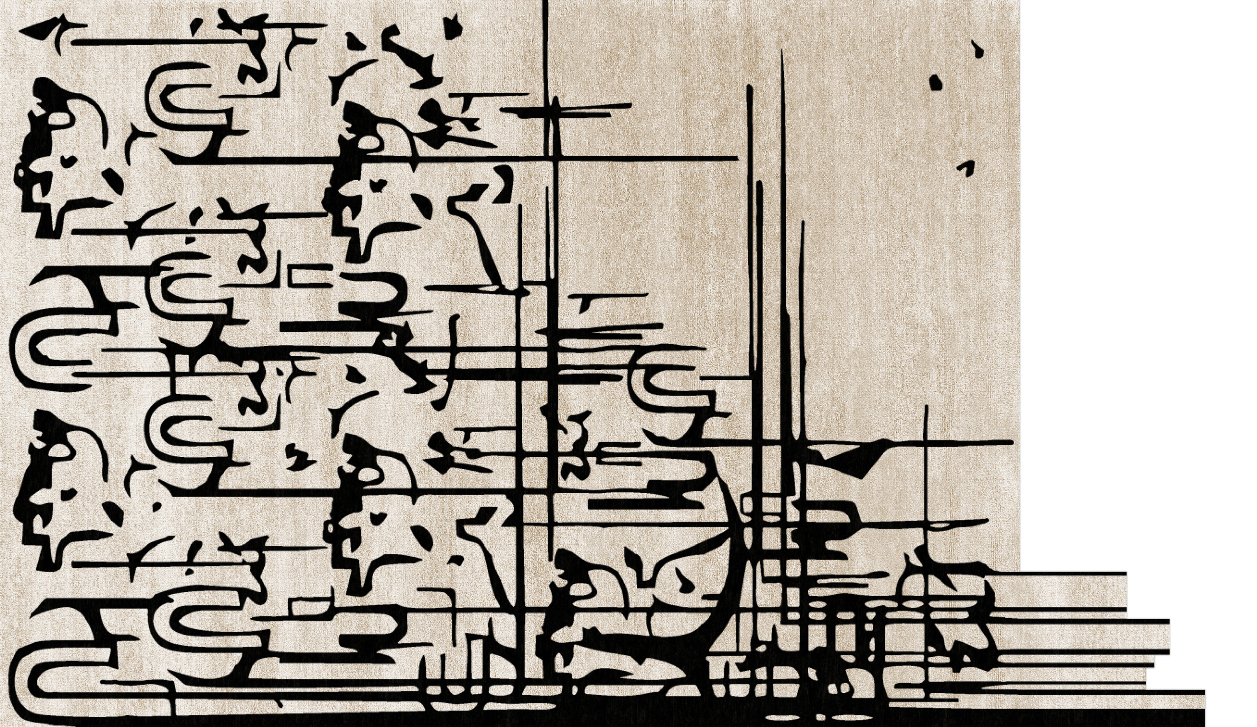 Black Ink Rug by Rug'Society