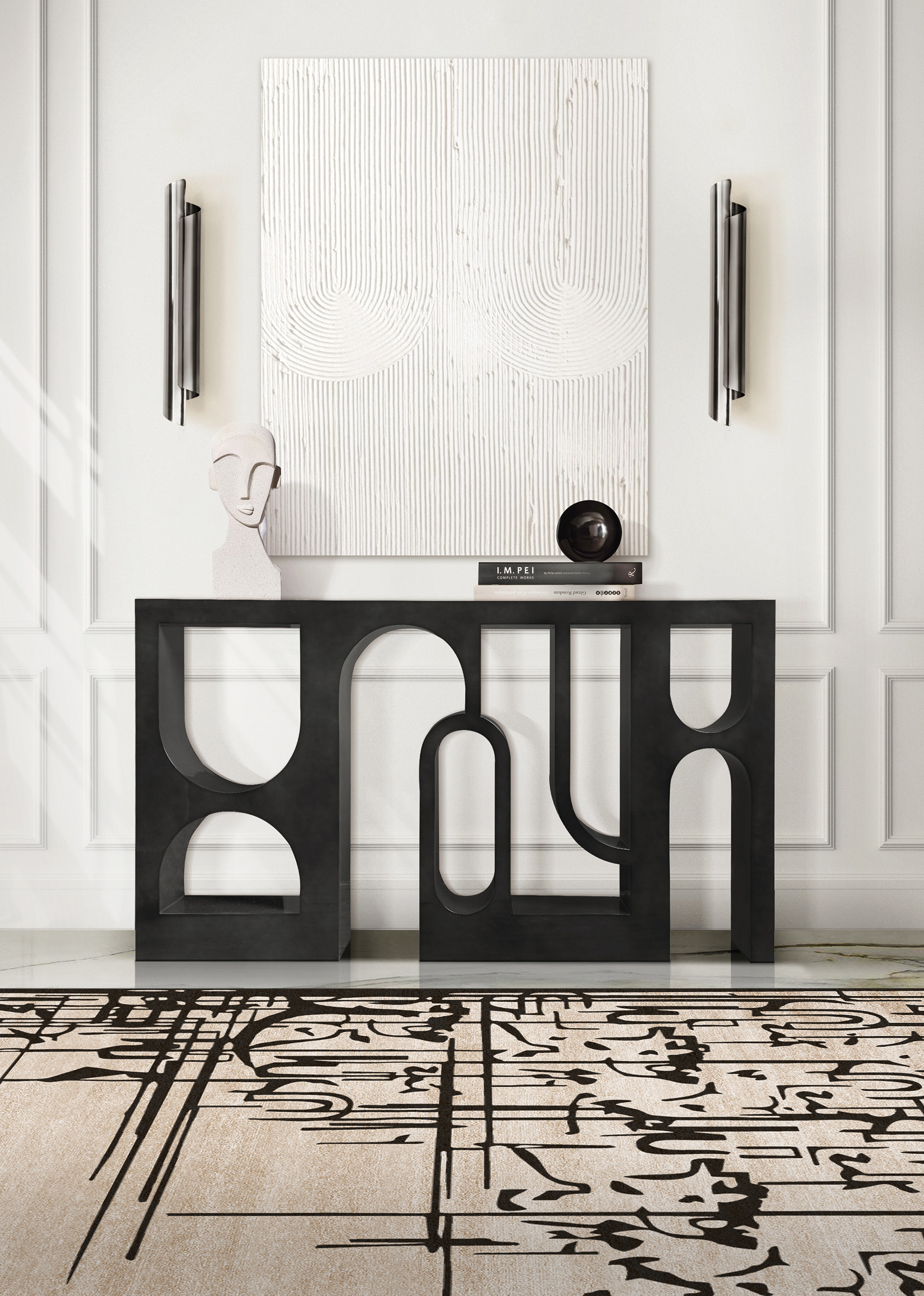 Black Ink Rug by Rug'Society