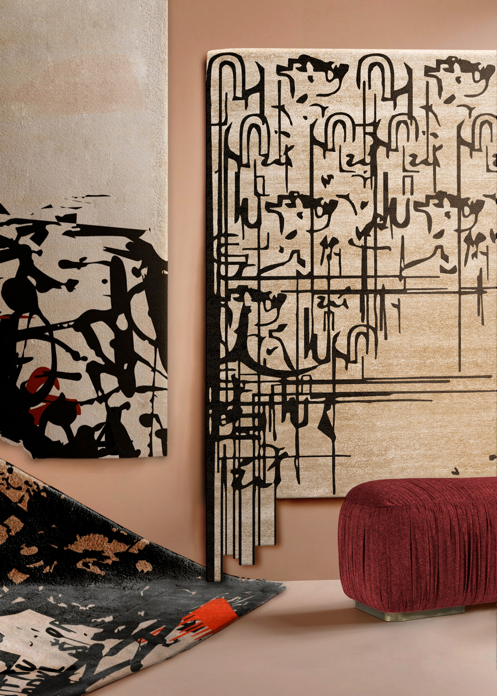 Black Ink Rug by Rug'Society