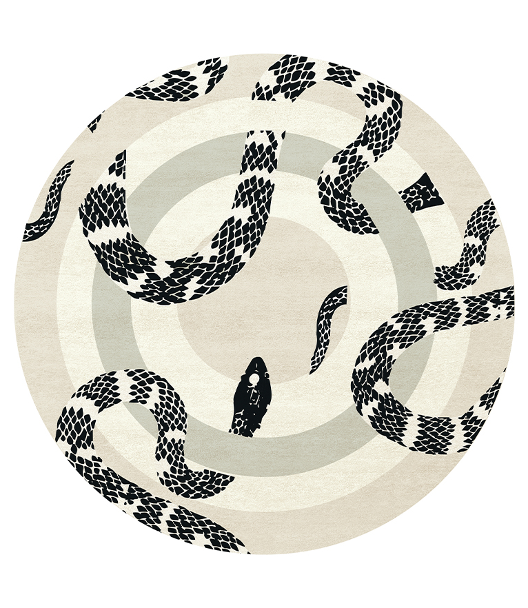 Imperial Snake Round Rug by Rug'Society