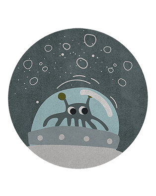 Mr. Martion Round Rug by Rug'Society