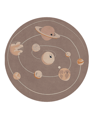 Solar System Round Rug by Rug'Society
