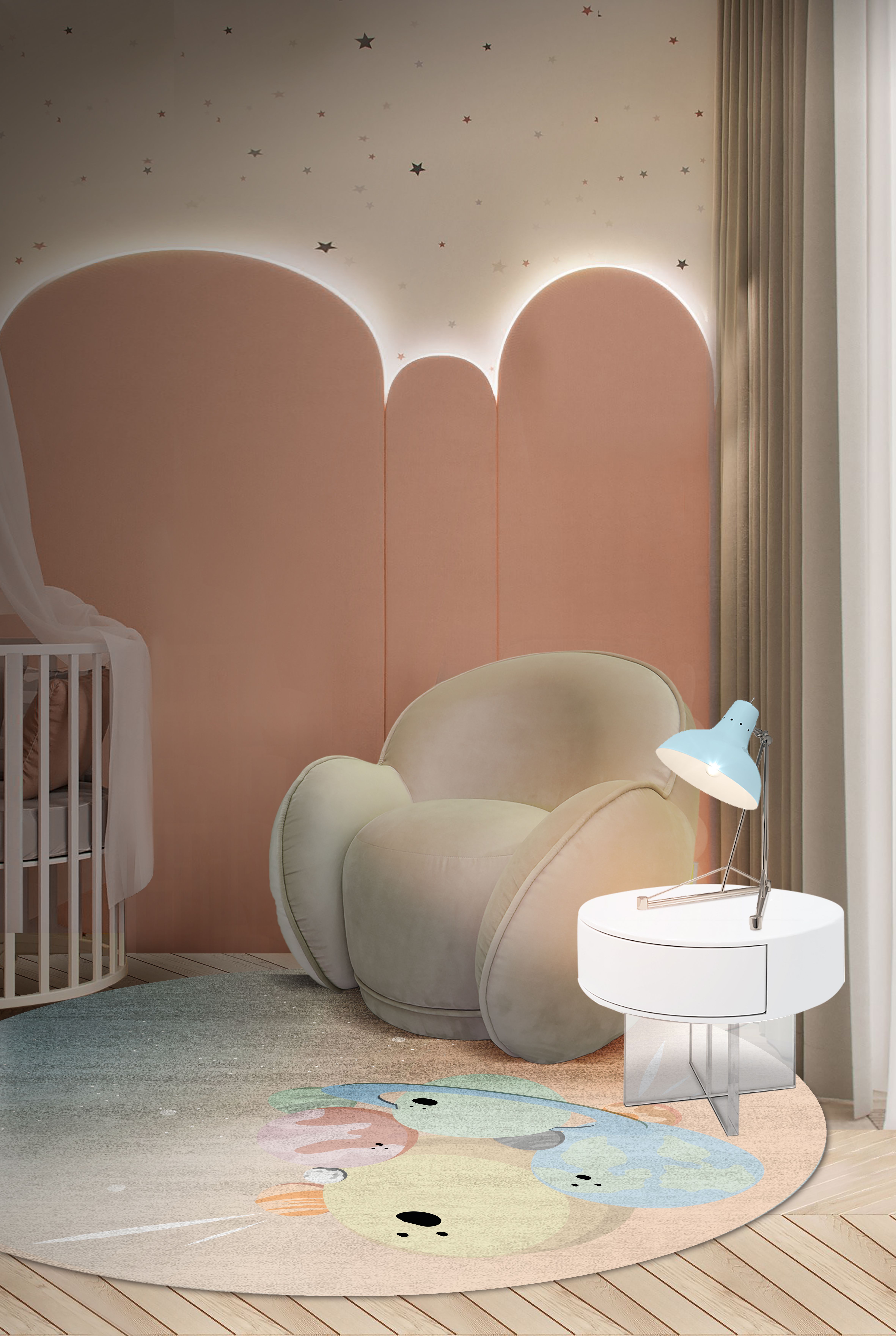 IV Planets Round Rug by Rug'Society