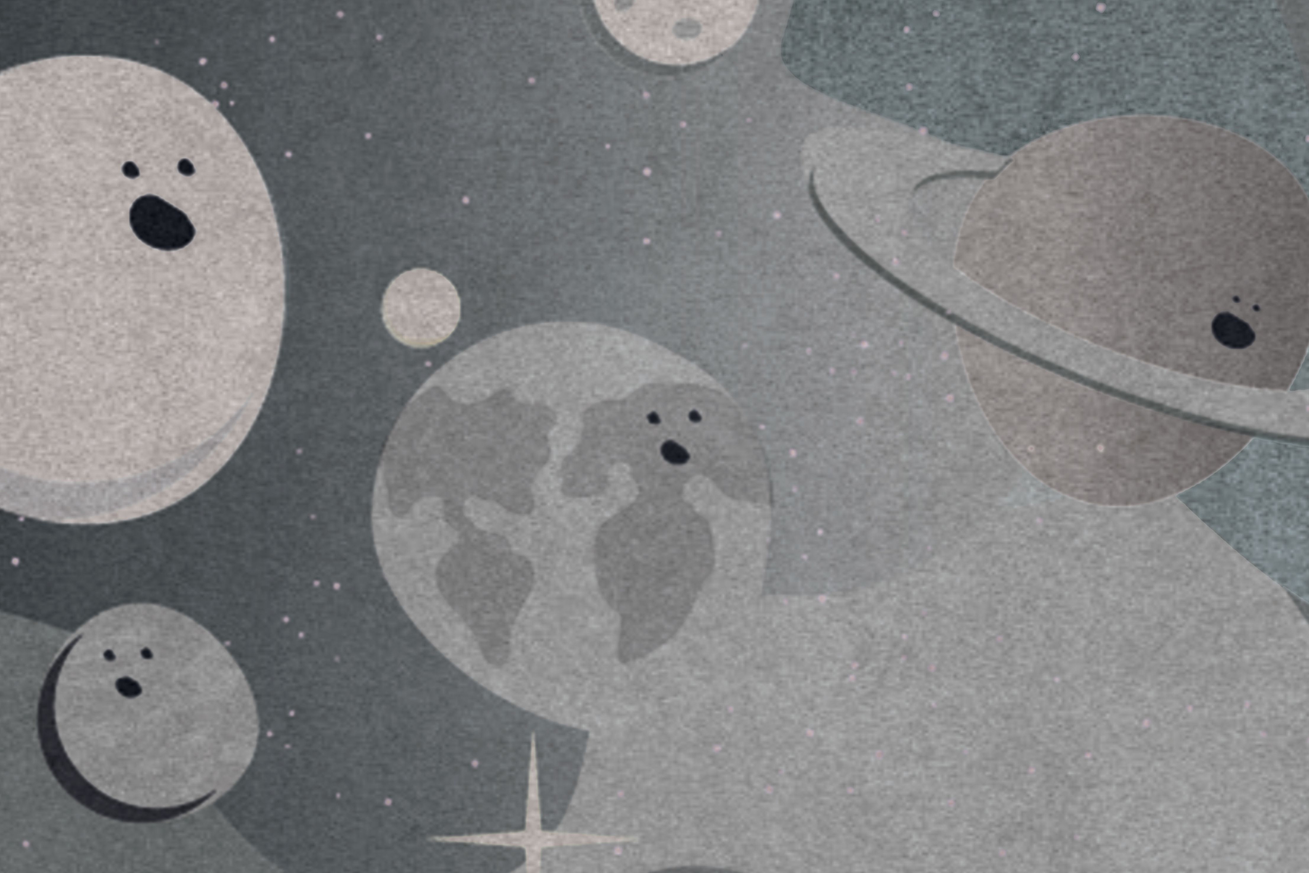 Planet Party Round Rug by Rug'Society