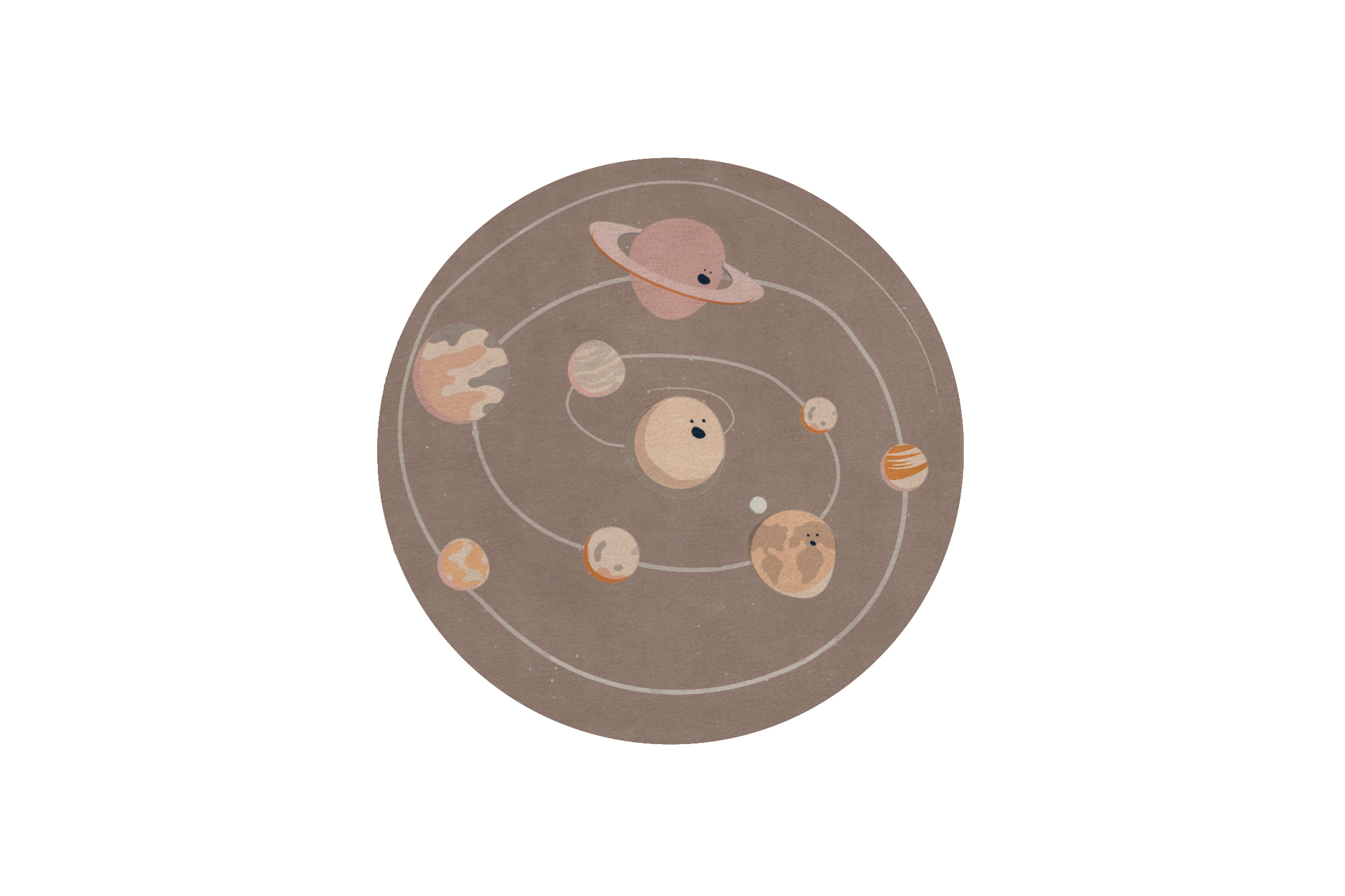 Solar System Round Rug by Rug'Society