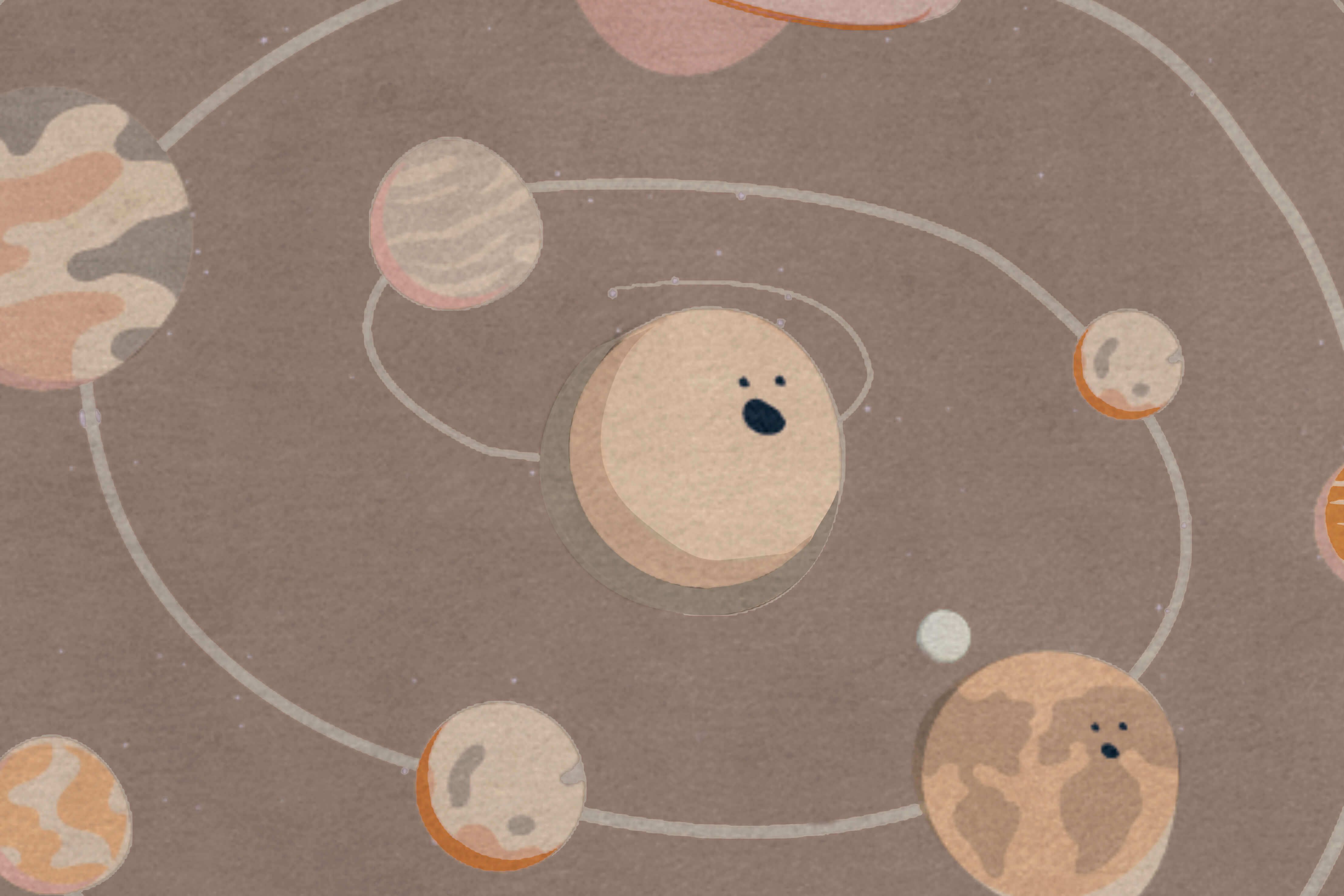 Solar System Round Rug by Rug'Society