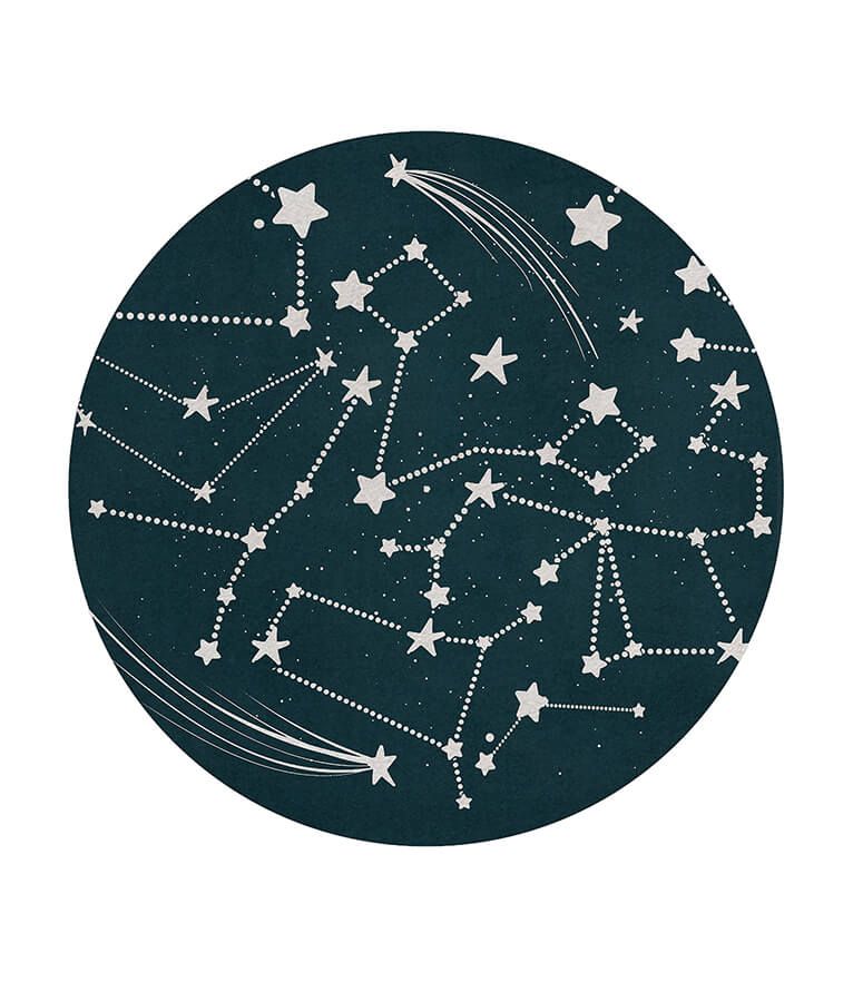 Stellar Round Kids Rug by Rug'Society