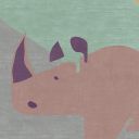 Details The Rhino's Troupe Rug by Rug'Society