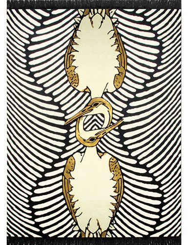 COUPLE Unique Rug With Natural Wool and Romantic Design by Rug'Society