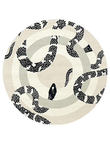 IMPERIAL SNAKE ROUND luxurious rug by Rug'Society