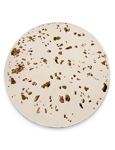 OSLO II Round Rug Made With New Zealand Wool and Silk by Rug'Society